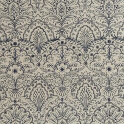 ACANTHUS LEAF CREWELWORK IN BLUE