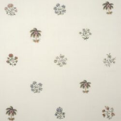 SCATTERED FLORAL AND PALM TREES