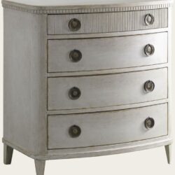 BUREAU CURVED WITH RIBBED TOP DRAWER