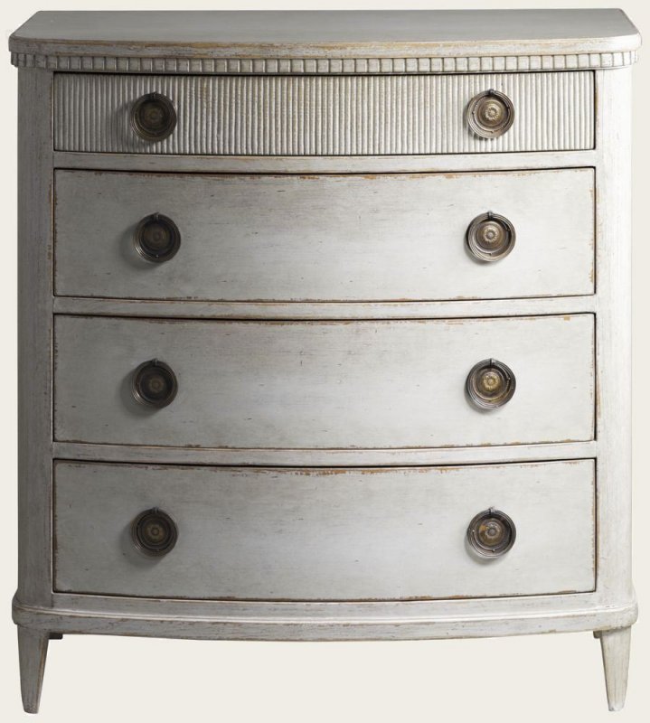 BUREAU CURVED WITH RIBBED TOP DRAWER