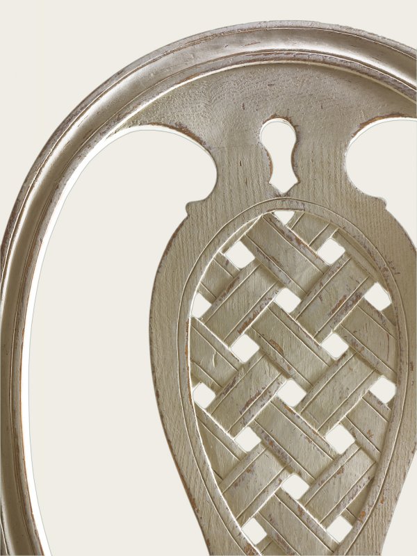 CHAIR WITH TRELLIS BACK