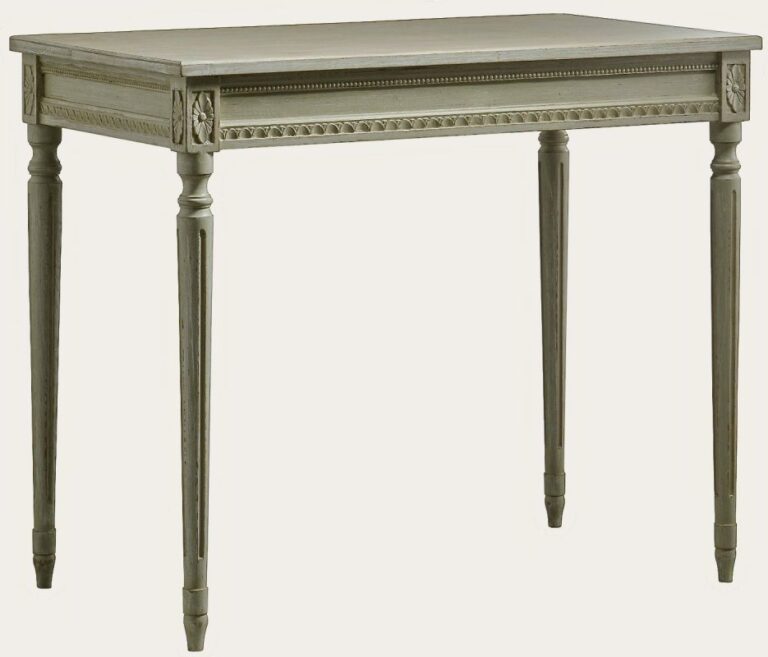 RECTANGLE TABLE WITH CARVING & WOOD TOP