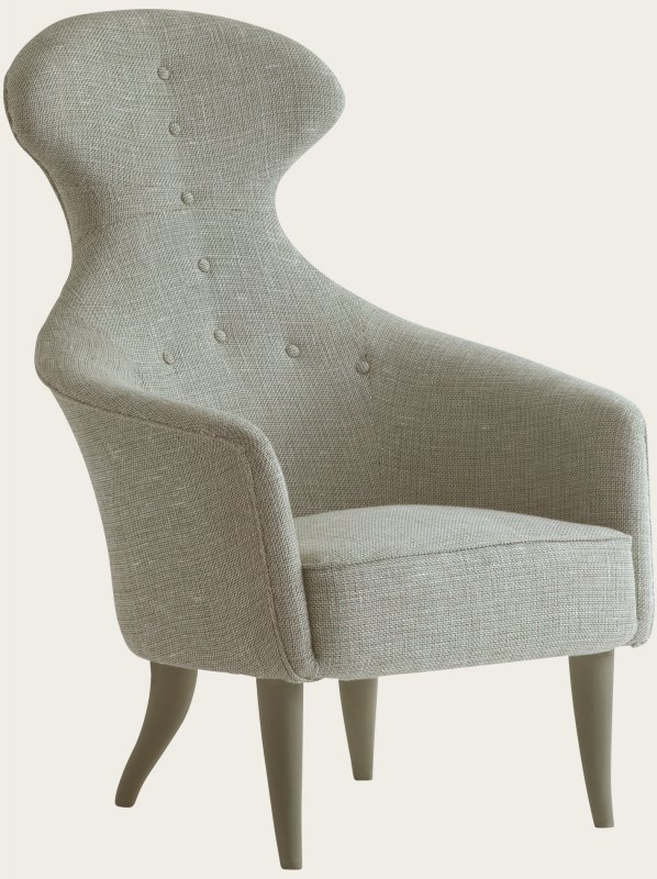 ARMCHAIR WITH HIGH CURVED BACK