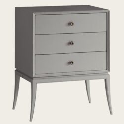 SMALL CHEST WITH THREE DRAWERS & BRASS PULLS