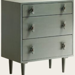 SMALL CHEST WITH THREE DRAWERS & WOOD HANDLES